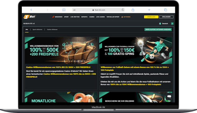 1bet Schweiz Bonusangebote Sport und Casino