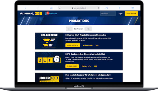 Admiralbet Bonusangebote Bestandskunden