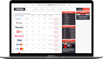 Bahigo Schweiz Zahlungsmethoden