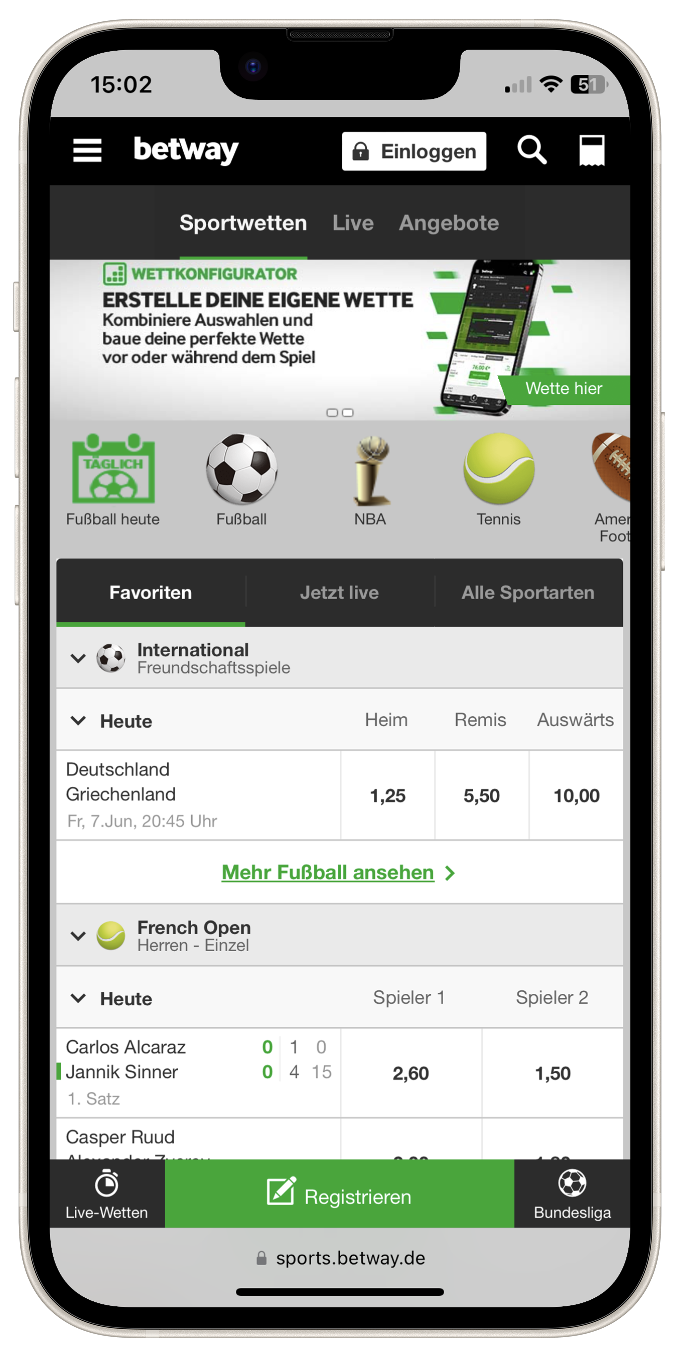 Betway Livewetten Österreich