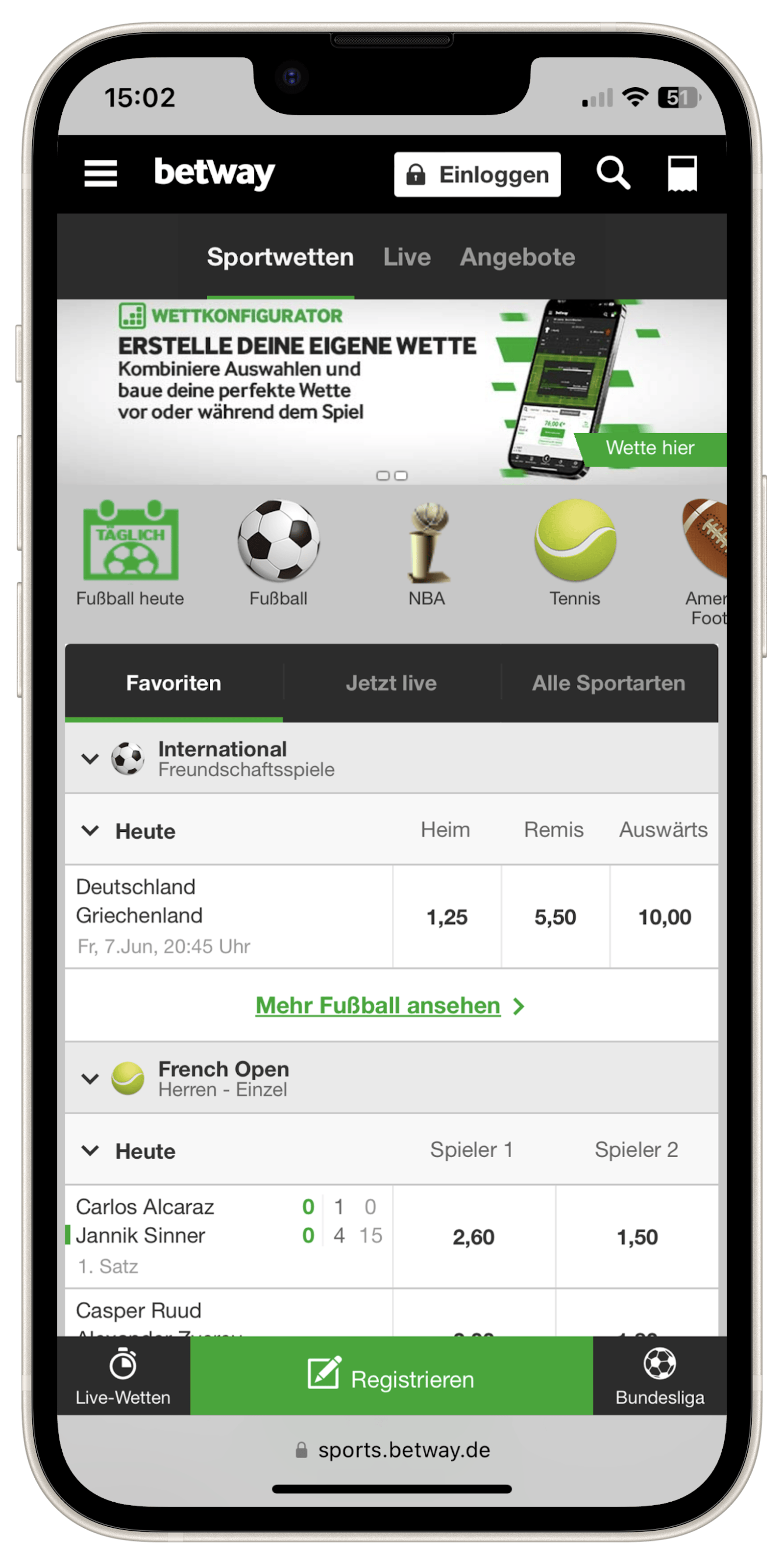 Betway Livewetten Österreich