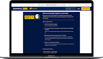 Bundesliga Tippspiel BET6 bei Admiralbet