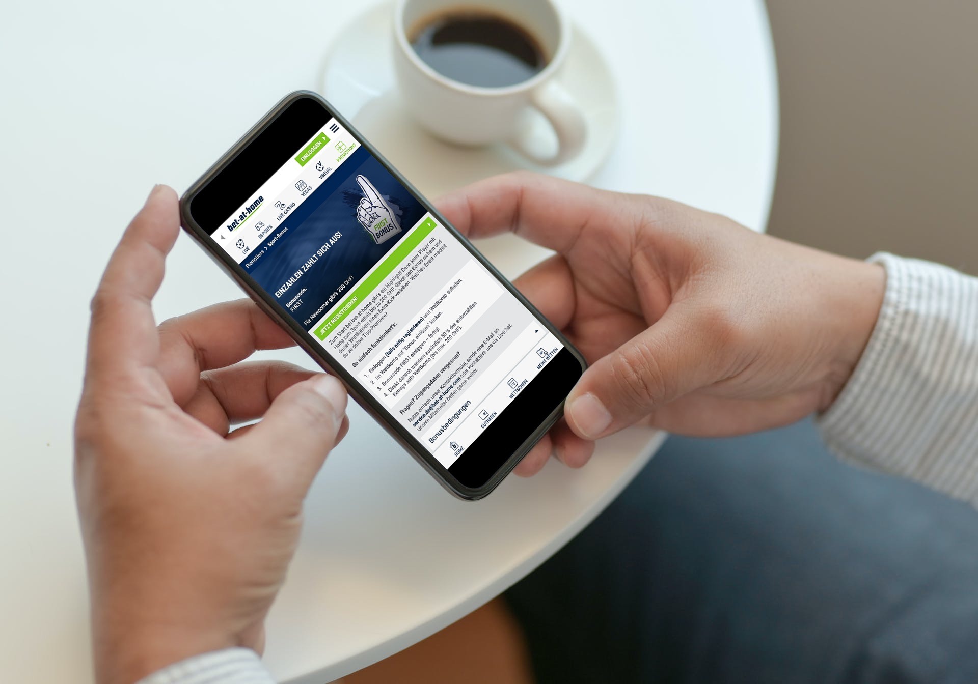 Bet at home Schweiz Bonus