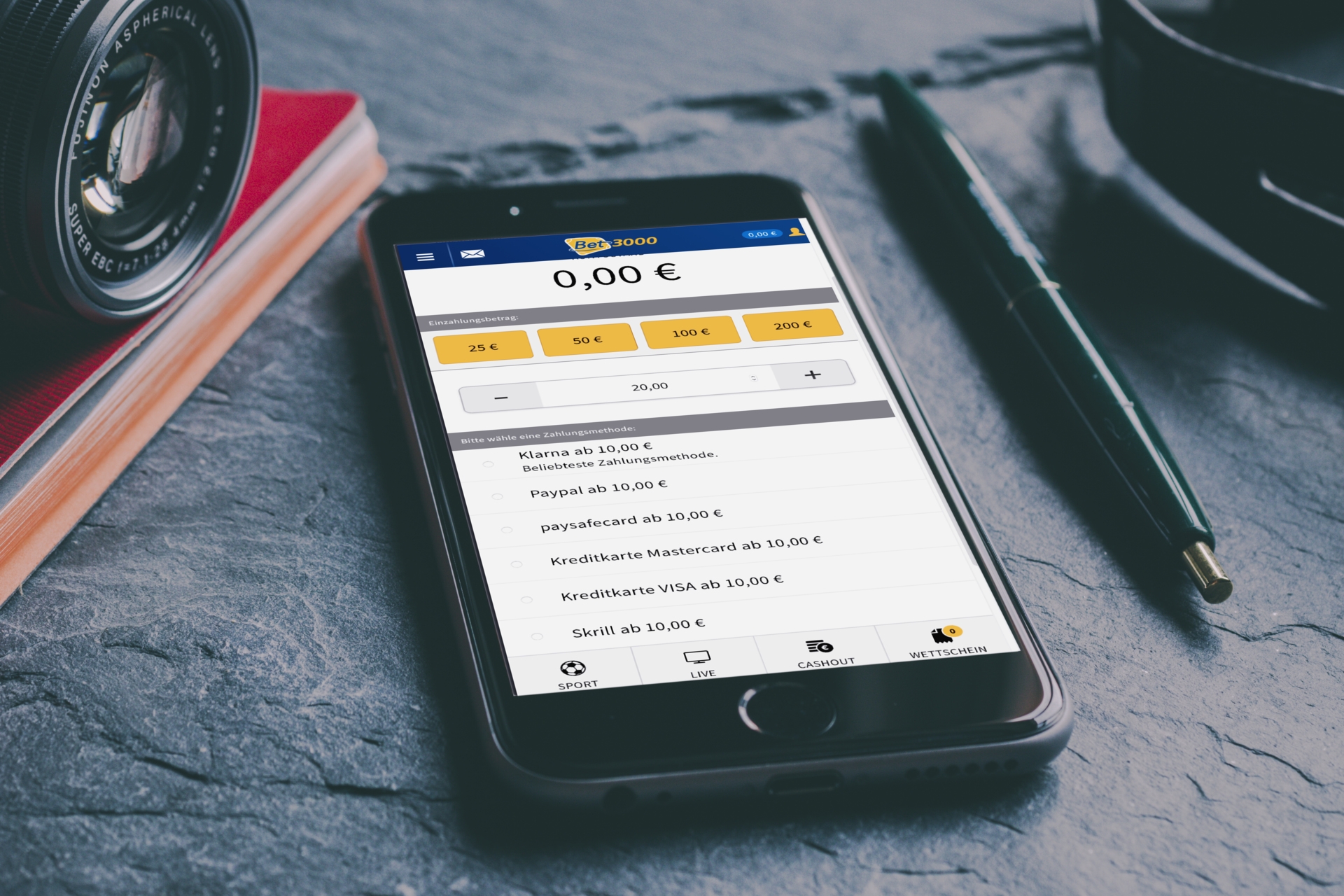 Bet3000 Zahlungsmethoden