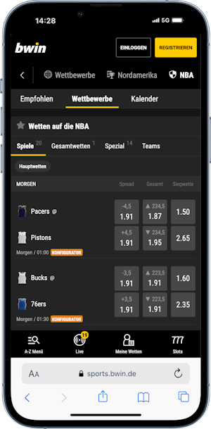 NBA Wetten bei Bwin