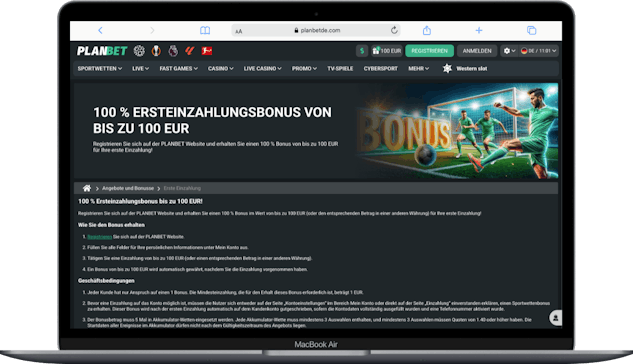 Planbet Oesterreich Bonus von bis zu 100 Euro