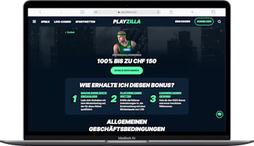 Playzilla Schweiz Sportwetten Bonus 150 CHF