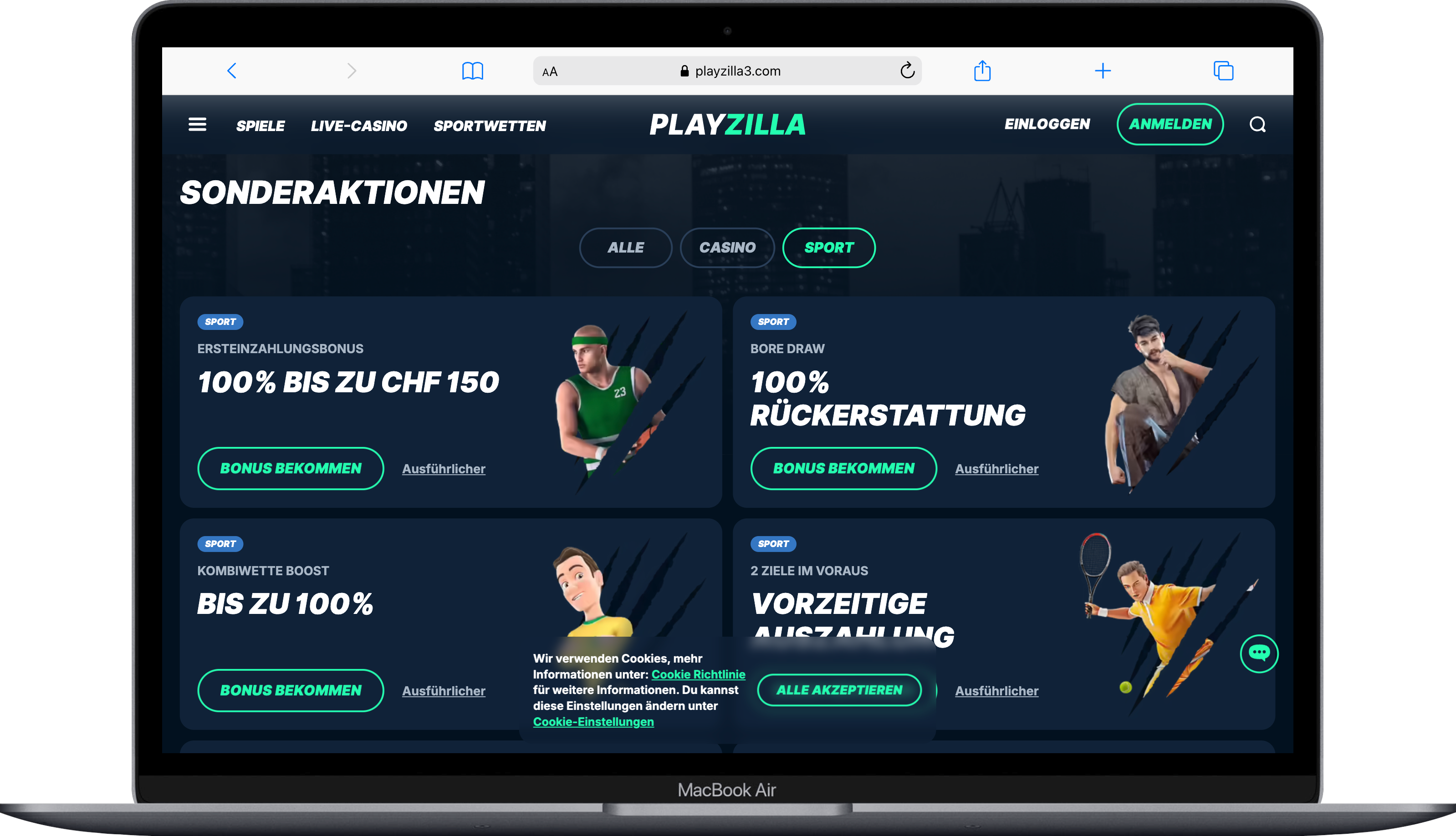 Playzilla Bonusangebote Schweiz
