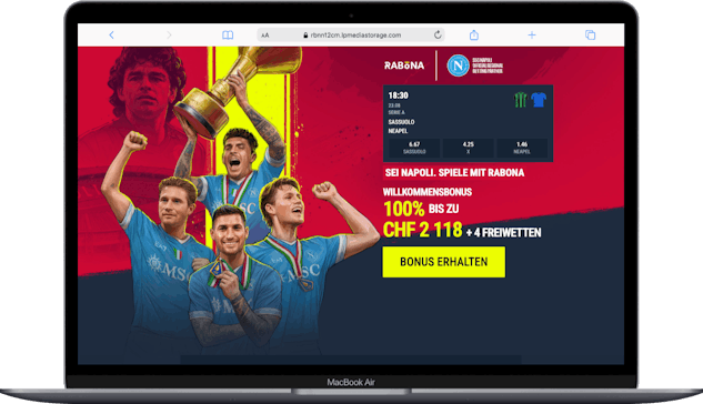 Rabona Schweiz Neukundenbonus 2 118 CHF und 4 Freiwetten