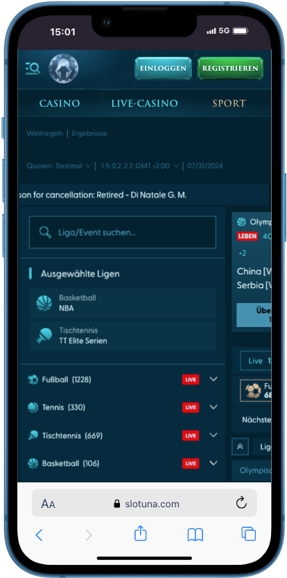 Slotuna Sportwetten Österreich