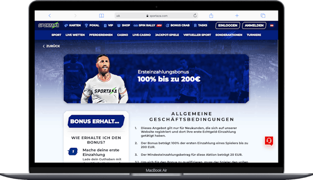 Sportaza Oesterreich Bonus von 200 Euro