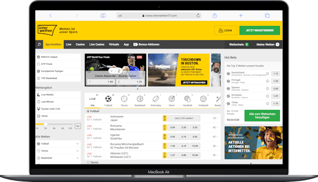 Sportwetten in der Schweiz bei Interwetten