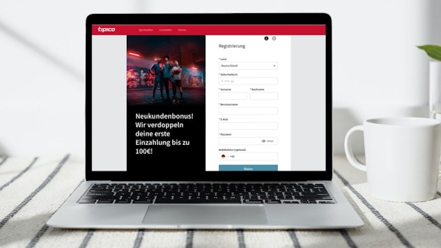 Tipico Registrierung Schritt1