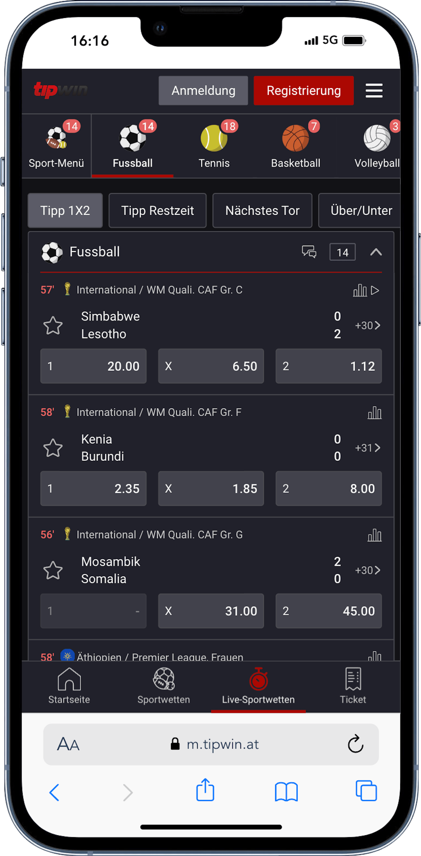 Tipwin Livewetten Österreich