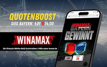 Winamax Quotenboost Sieg Bayern gegen Club Bruegge Oktober 2025