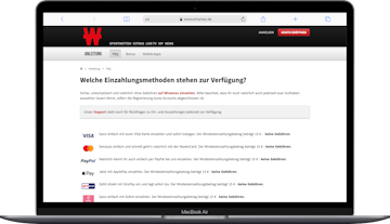 Winamax Zahlungen sind mit Pay Pal moeglich