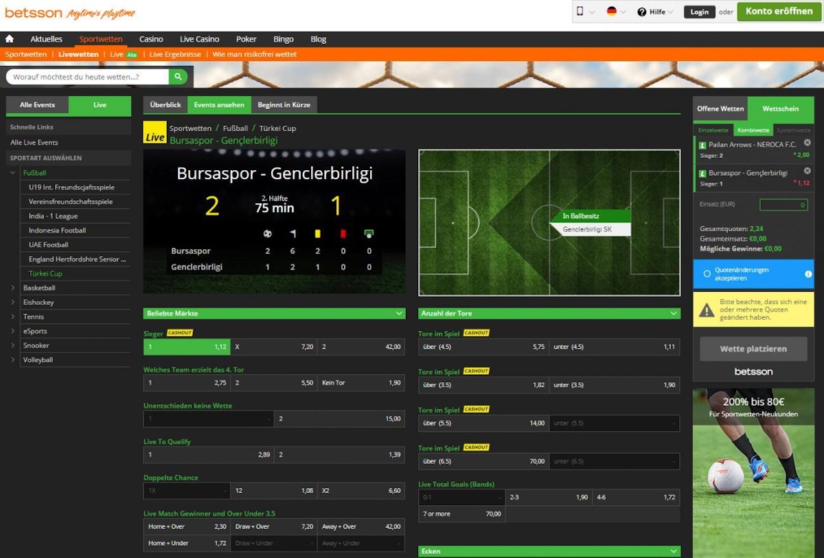 Betsson Sportwetten Betsson Sportwetten